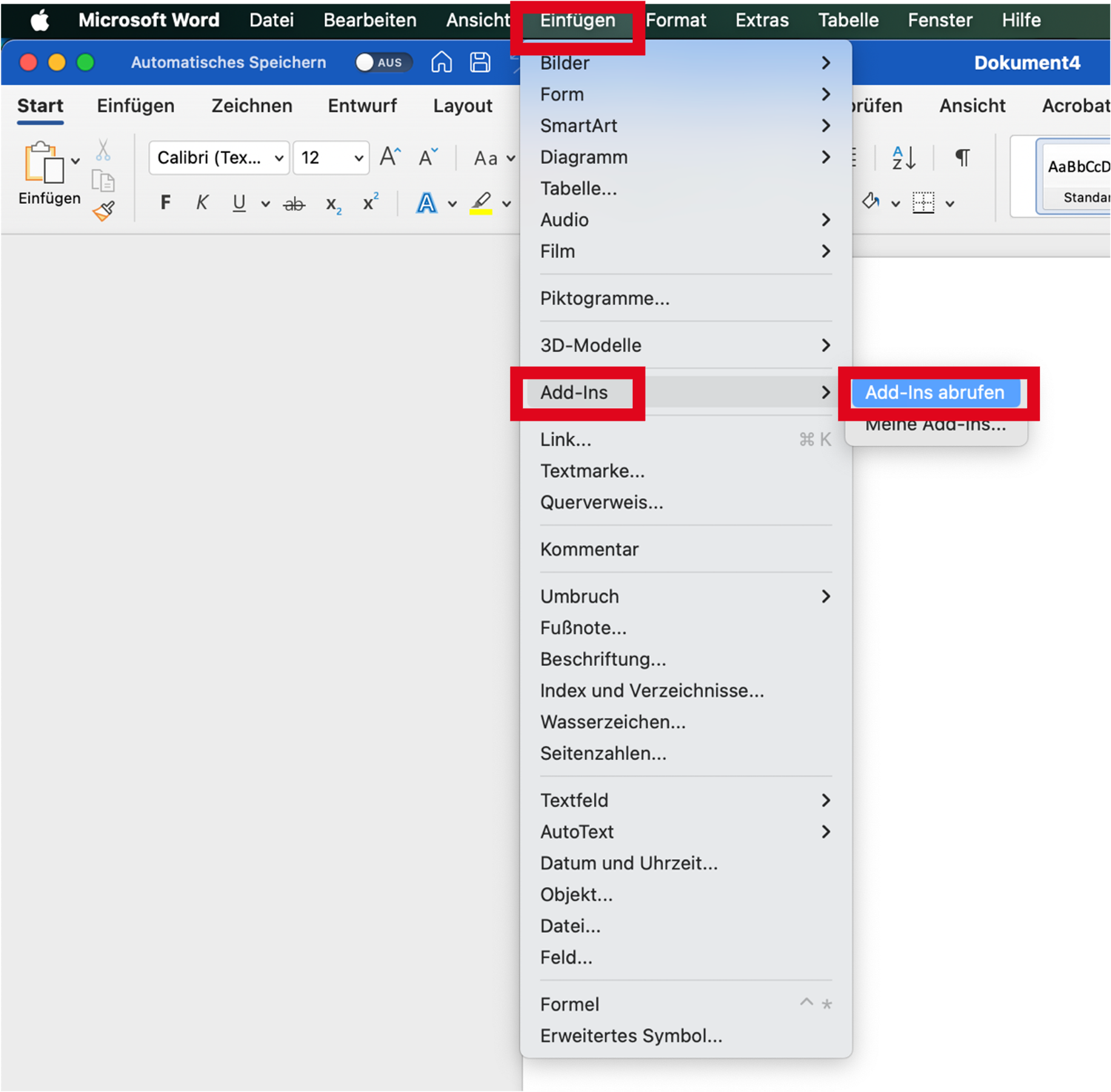 Microsoft CoPilot als Add-In in Microsoft Office 365.