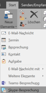 Präsenzstatus über das Tray Icon auswählen