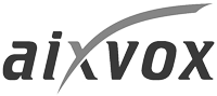 aixvox Logo schwarz-weiß